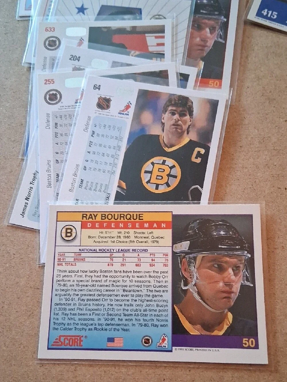 Ray Bourque Hockey Card Collection - Boston Bruins - Black & Gold - Picture 6 of 14